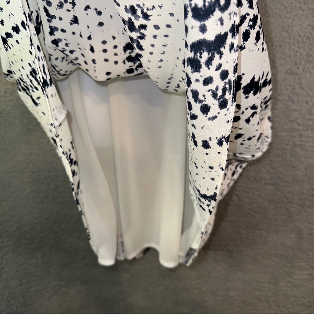 NWT Cooper & Ella White Black Rosie Dotted Stripes Mini Dress - Picture 8 of 13
